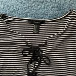 Forever 21 black and white striped crop top Photo 3
