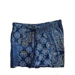 Cuddl Duds  Women's Blue Embroidered Drawstring Leggings Size Large Photo 1