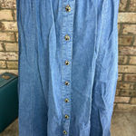 Christopher & Banks midi skirt denim 1980s button front Photo 0