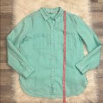 Boden USA Boden ‘The Linen Shirt’ button front top shirt spearmint 6 Photo 6