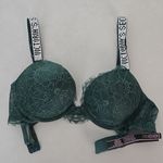 Victoria's Secret 💥Sale! Victoria’s Secret 32C Dark Green Push Up Bra With Rhinestones Photo 0
