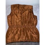 Women’s Orange Mureli 100% Silk Cargo Vest Buckles Zip Up Pockets Size M Photo 1
