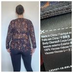 Scotch & Soda  Leopard Blouse Navy Taupe Pink Small Chic Photo 5