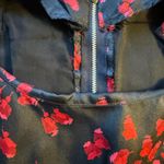 Source Unknown Vintage Unbranded Dress 8 Black Floral Print 100% Polyester Fit Flared No Tags Photo 5