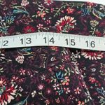 Carolina belle  Black & Maroon Floral Slim Ankle Pants Size 6 Photo 6