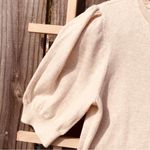 CeCe  Crewneck Puff Short Sleeve Cotton Blend Sweater M Photo 3