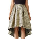 Hutch Dress Black & Gold High Low Dress Sz 2 EUC Halter Crew Neckline Open Back Photo 0