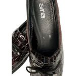 Ara Women Rachel Loafer Size 6G Low Wedge Slip On Shoe Brown Croc Leather Photo 2