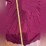 Ultra Pink  Burgundy Flared Sleeve Blouse Photo 4