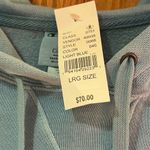 Champion Vintage Cinch Oversized Cropped Hoodie Sweatshirt Light Blue Size Large Photo 7