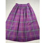 Pendleton Vintage  Wool Skirt Women 8 Purple Tartan Plaid Midi Red Academia Photo 8