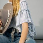 Anthropologie Pilcro Sybil Ruffle-Sleeve Blouse Photo 3