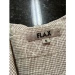 Flax  Linen Jacket Blazer Sz Sm Womens Beige White Buttons Lightweight Beachy Photo 1