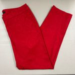 Talbots Petites Signature Vibrant Red Pants Hidden Print Pockets Womens Size 6P Photo 0