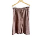Speigal Vintage Linen Blend Skirt NWT Size 16 Brown Knee Length Contemporary Photo 1