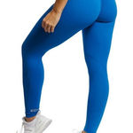 ECHT ‎ Luxe Form Scrunch Blue High Waisted Buttery Soft Leggings Size M NWT Photo 0