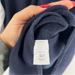 Madewell Mixed Media Sweater Dress Cotton V Neck Striped Long Sleeve Preppy Photo 9