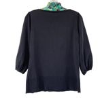 Style & Co Y2K Silk Blend Pleated Ruffle Mock Neck Puff Bubble Sleeve Top Sz M Photo 6