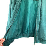 Vintage 90s 100% silk green paisley street wear bomber jacket Size L Photo 8