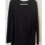 Athleta Nirvana Twist Front Top Sz MED Black Loungewear Athleisure Soft Tunic Photo 0