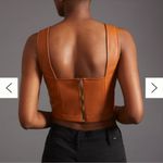 Anthropologie  Maeve Faux Leather Cropped Notch Tank NEW Size 12 Photo 2