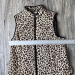 Croft & Barrow  Women's L Full Zip Leopard Cheetah Animal Print Quilted Vest #132 Photo 6