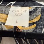 Calia Womens Palm Print Button Down Cover up Linen Shirt Size Large NWT Photo 2