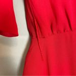 Privacy Please  Revolve Dress Red Lobster Maxi XS Ruffle Sleeve Gown‎ NO BELT Photo 8