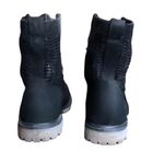 Timberlands Black Lace Up Combat Boots Textured Shaft Chunky Sole Women's Size 7 Photo 7