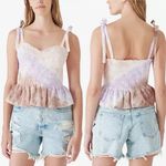 Lucky Brand Eyelet Tie-Dyed Cotton Corset Top, Size XXL New w/Tag Photo 1