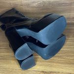 Jeffrey Campbell Luscious Shiny Chunky Patent black heeled boots Women’s 9.5 Photo 4