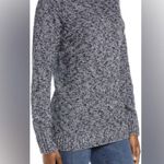 LL Bean Blue Cotton Ragg Funnelneck Pullover Tunic Sweater Size XL Photo 2