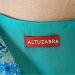 Altuzarra Sade Wrap Effect Printed Silk Midi Dress Green Size 10 Photo 7