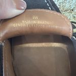 Talbots  Vintage Flats Loafers Chocolate Brown Suede Leather Buckle Size 9W Photo 8