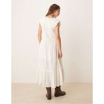 Free People  Ethereal Cottage Desert Dazed Midi Dress Maxi Top Ivory Small Boho Photo 8