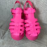 Berness‎ Brianna Fisherman Flatform Sandals Hot Pink Size 7 Y2K Chunky Platform Photo 3