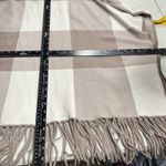 Christian Siriano Women's L/XL Taupe Cream Zip Front Fringe Poncho Cape Brown Photo 5