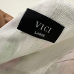 VICI , floral plum corset, zip back strapless top. L Photo 4