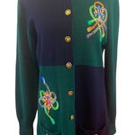 Doncaster Vintage  navy & green color lock sweater Photo 0