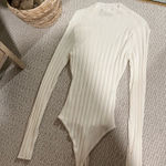 Abercrombie & Fitch  Cream Ribbed Bodysuit Photo 0