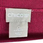Chico's Dark Pink Long Sleeve V-Neck Button Front Tunic Cardigan Sweater Size S Photo 4