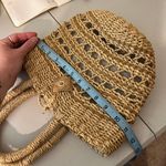 Handmade Vintage Natural Fiber Woven Weaved Top Handle Tote Bag Tan Photo 11