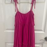 Forever 21  Hot Pink Tie Mini Summer Dress Photo 3