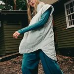 Free People NWT Slalom Reversible Fleece in Wintergreen Photo 3