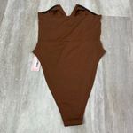 Micas NEW  Brown Basic V-neck Strapless Bodysuit Size Large Photo 5