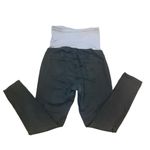 Indigo Blue  Over the Belly Skinny Maternity Jeans Size Large in Olive Green Photo 2