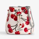 Coach Drawstring Wristlet With Cherry Print - Novelty Leather/Silver/Chalk Multi Photo 0