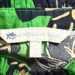 Southern Tide  women’s size small green blue floral blouse ruffle neck summertime Photo 7