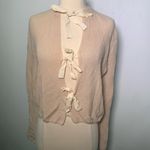 ZARA NEW WOMAN SS24 DUSTY PINK KNIT CARDIGAN WITH BOWS REF:5755/009 Sz S Photo 7