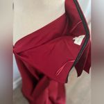 Sachin + Babi Berry Red Satin Ruffle Strapless Gown Size 10 Photo 12